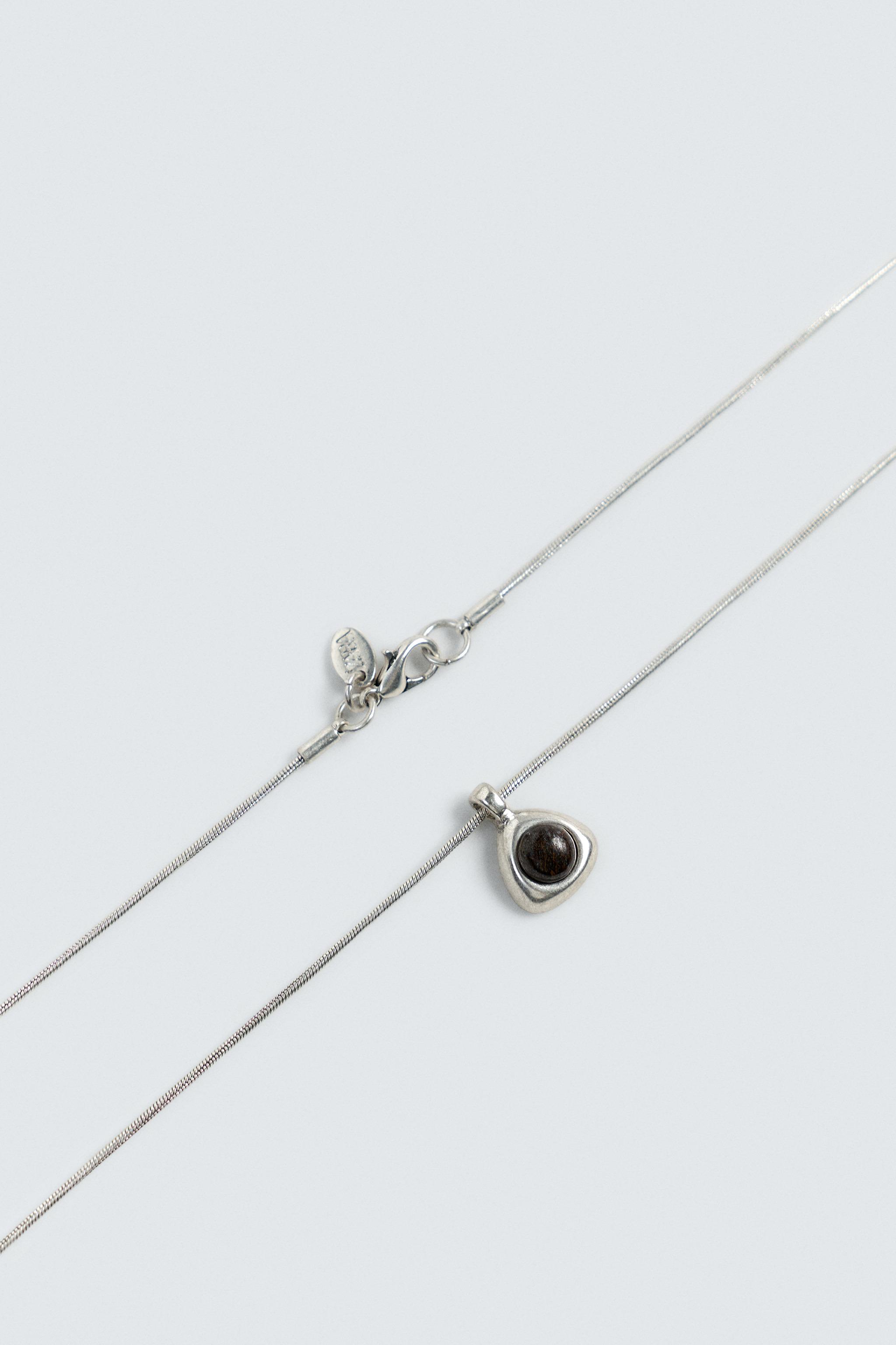 STONE CORD METAL CHAIN